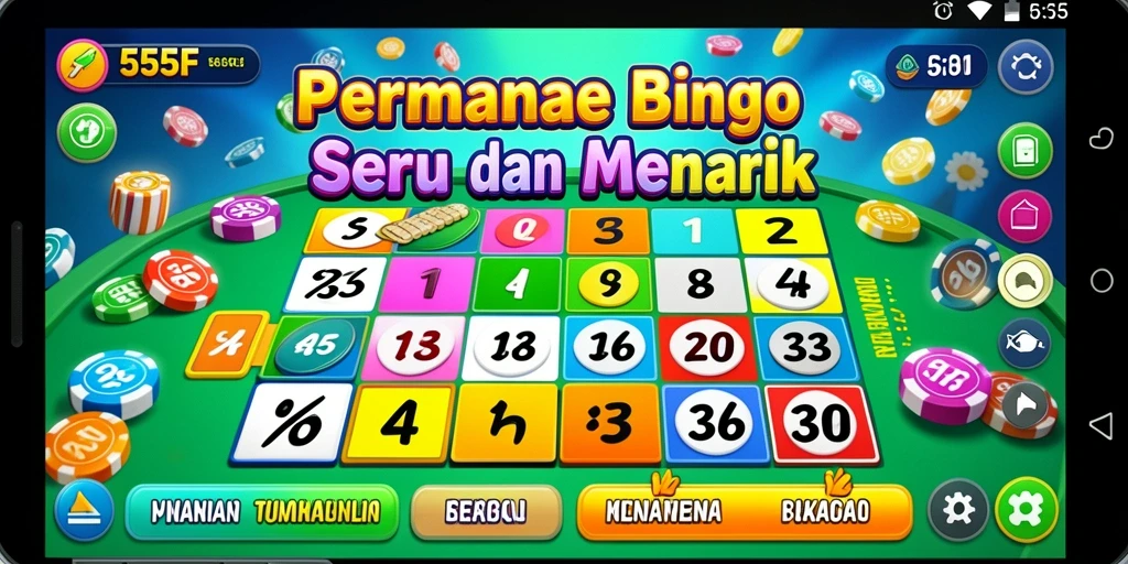 Tampilan gameplay seru dalam permainan Bingo di 555F.