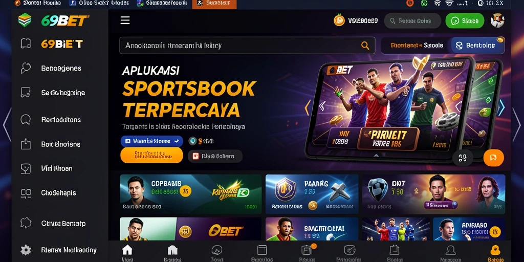 Tampilan menarik dari fitur taruhan olahraga di 69BET.