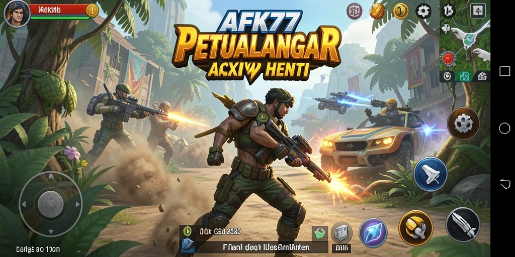 Gameplay AFK77 yang mendebarkan dengan aksi seru.