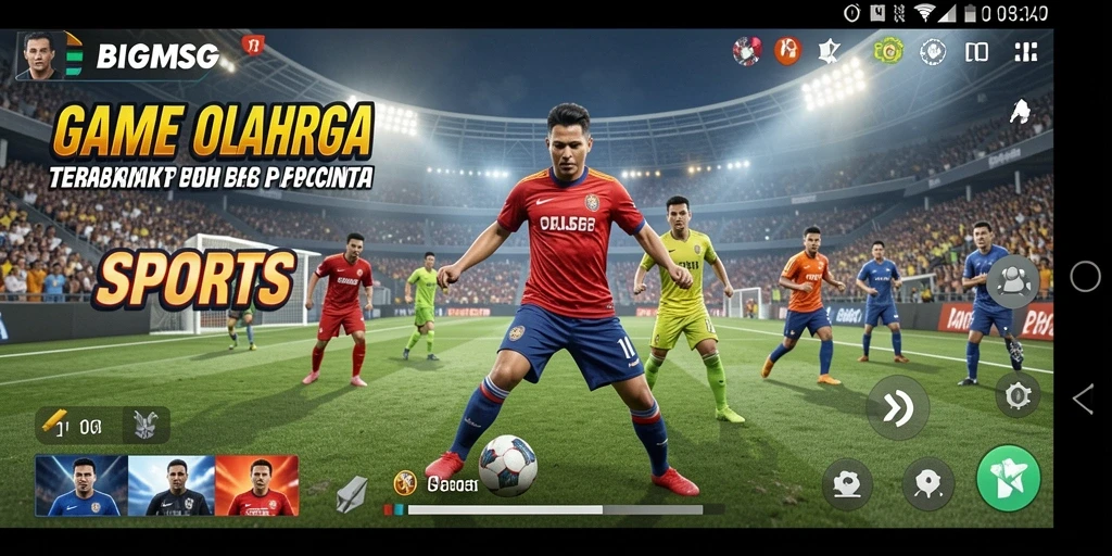Screenshot tampilan gameplay seru dari BIGMSG di dunia olahraga.