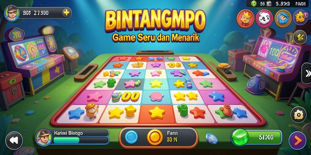 Screenshot gameplay BINTANGMPO yang menunjukkan kegembiraan bermain Bingo.