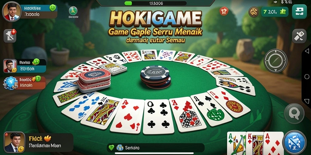 Tampilan gameplay menarik dari HOKIGAME saat bermain Gaple.
