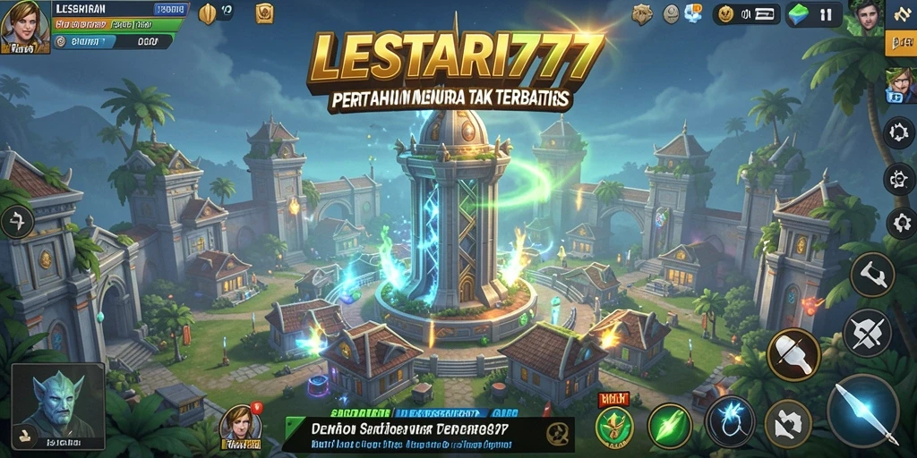 Tampilan gameplay LESTARI777 yang menegangkan dalam Tower Defense.