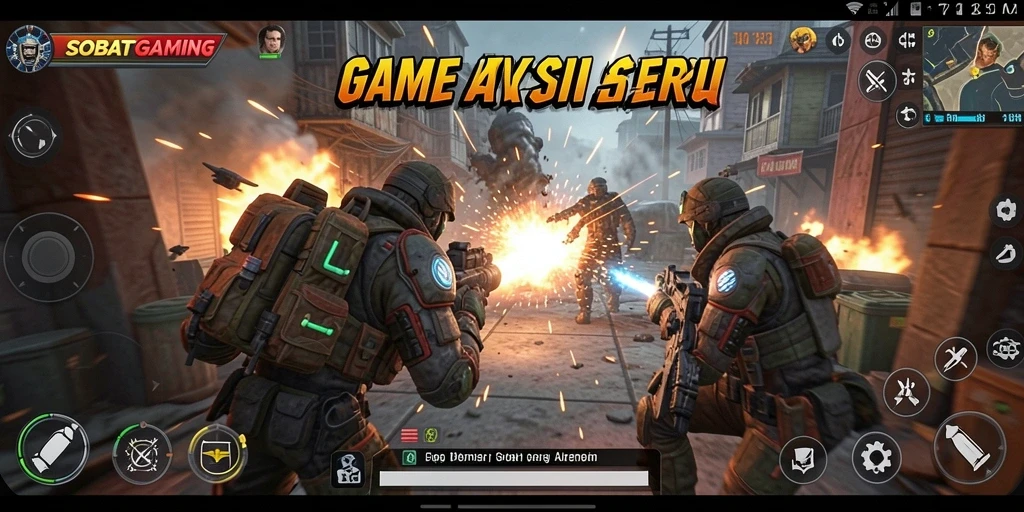 Tampilan gameplay yang mendebarkan dalam SOBATGAMING menunjukkan aksi seru.