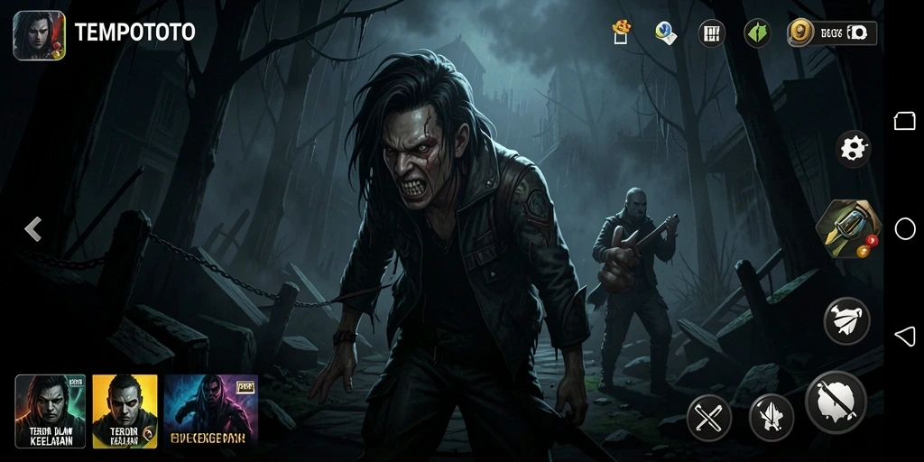 Screenshot gameplay yang menunjukkan momen menegangkan di TEMPOTOTO.