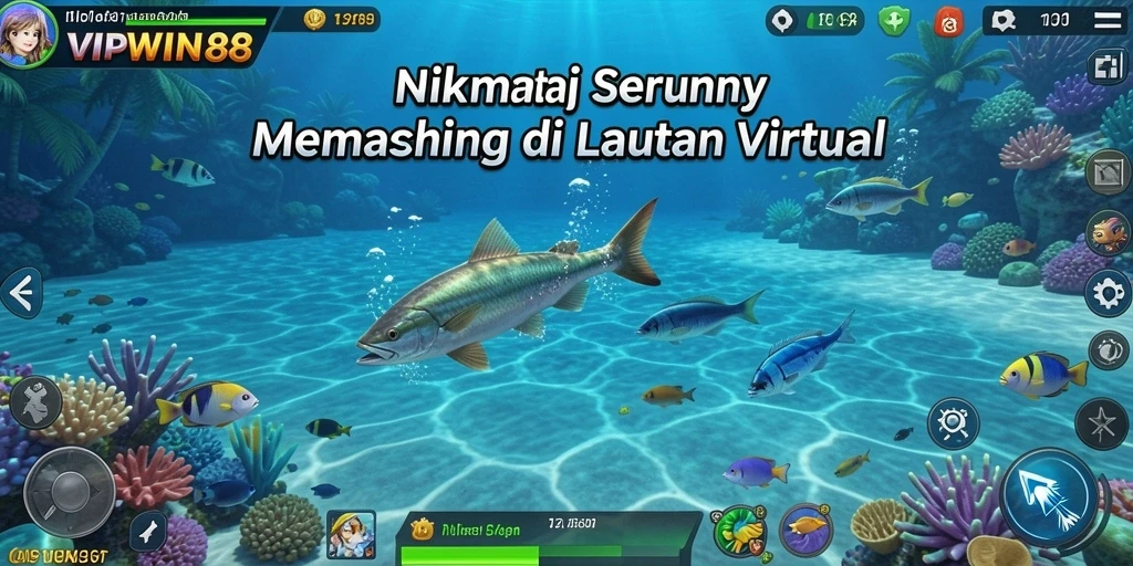 Screenshot gameplay <strong>VIPWIN88</strong> yang menampilkan petualangan memancing yang seru.